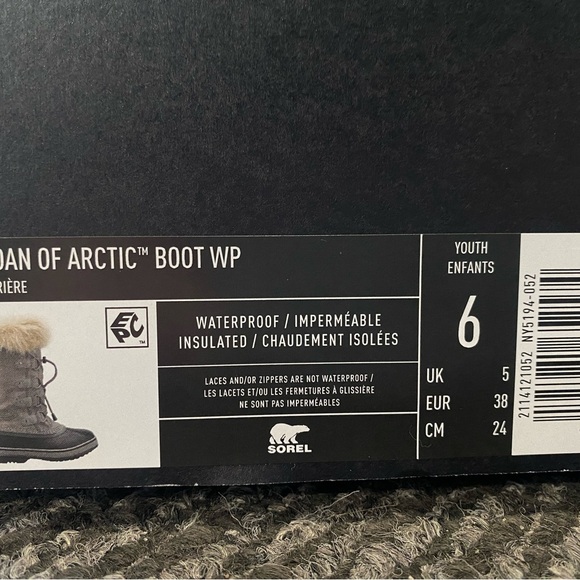 Sorel Youth Johan of Arctic weatherproof size 6 - Picture 4 of 10
